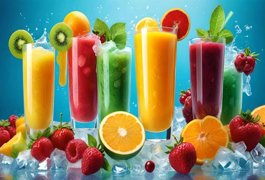 Background nước ép hiện đại hợp xu hướng đồ uống