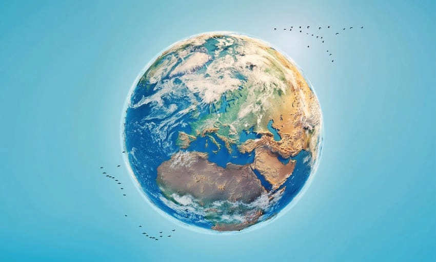 Background quả địa cầu phông nền đậm chất nghệ thuật