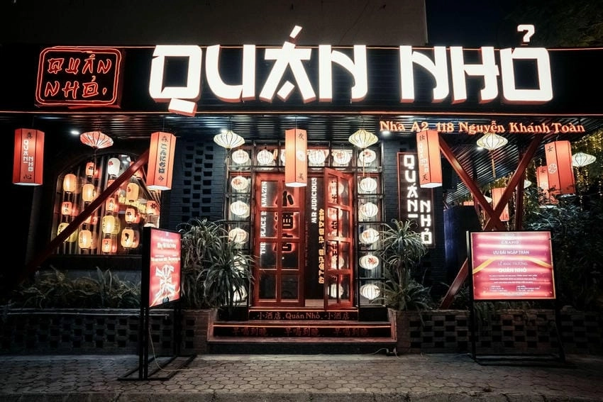 Background quán nhậu ngoài trời thoáng mát tự nhiên