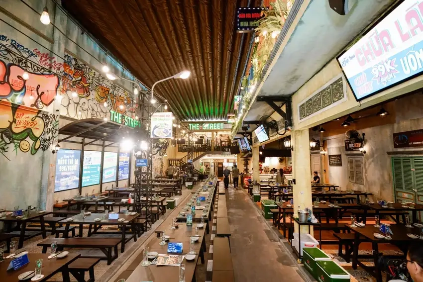 Background quán nhậu bình dân thân thiện và thoải mái