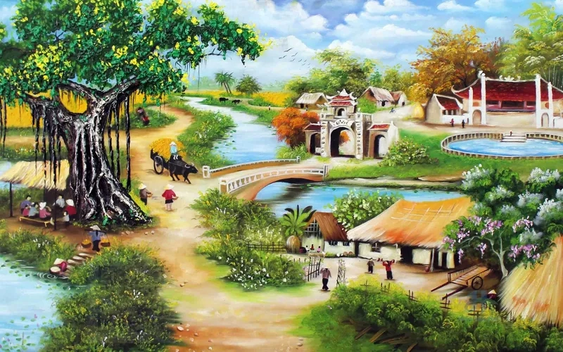 Tận hưởng tầm nhìn rộng với background quê hương panorama