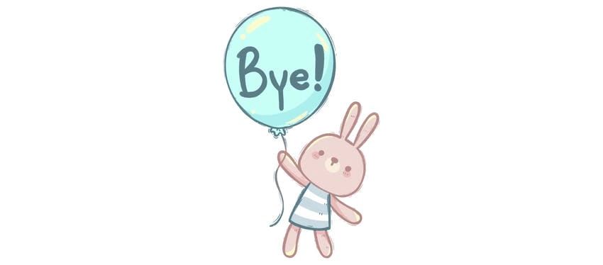 Background tạm biệt hiện đại mang hơi thở tươi mới