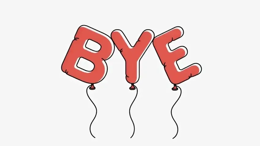 Background tạm biệt tinh tế làm nổi bật lời chào khép lại