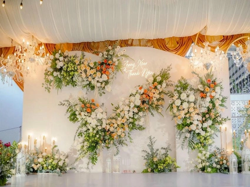 Background tiệc cưới vector dễ chỉnh sửa và sáng tạo