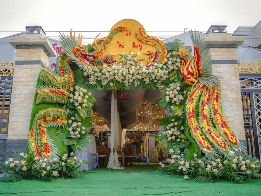 Background tiệc cưới hiện đại đầy phong cách