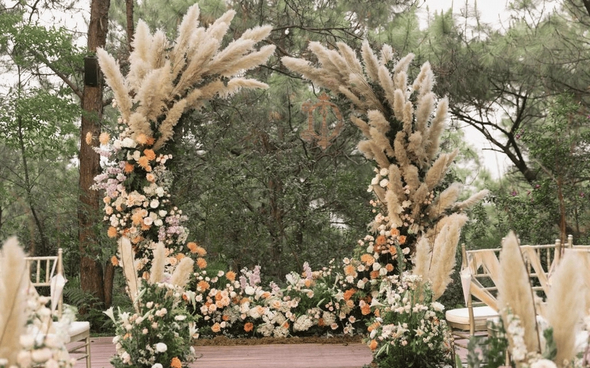 Background tiệc cưới thiết kế đẹp mắt và ấn tượng