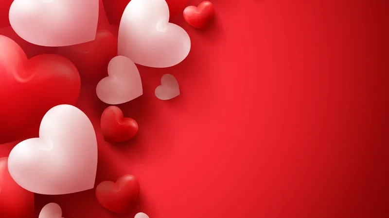 Thiết kế thumbnail nổi bật với background valentine
