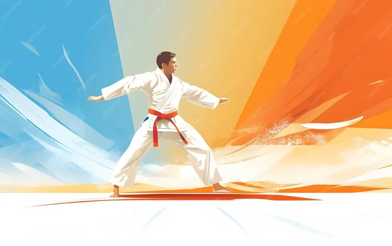 Sử dụng background võ thuật minimal tinh gọn và hiện đại