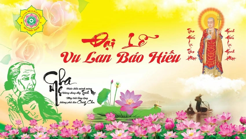 Background Vu Lan nghệ thuật đẹp mắt và sâu sắc