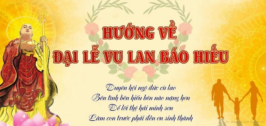 Background Vu Lan hiện đại kết hợp truyền thống tinh tế