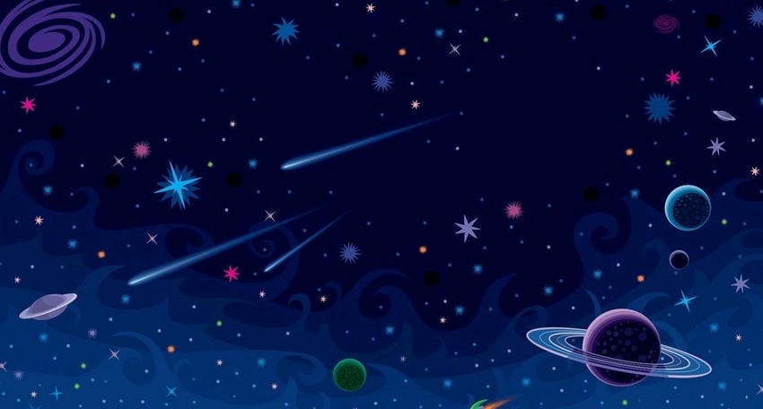 Background vũ trụ hiện đại đầy màu sắc nổi bật