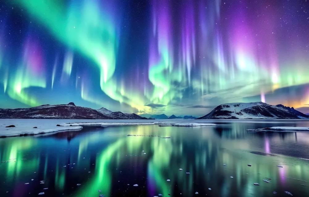 Khám phá vẻ đẹp background cực quang bắc cực lạnh giá