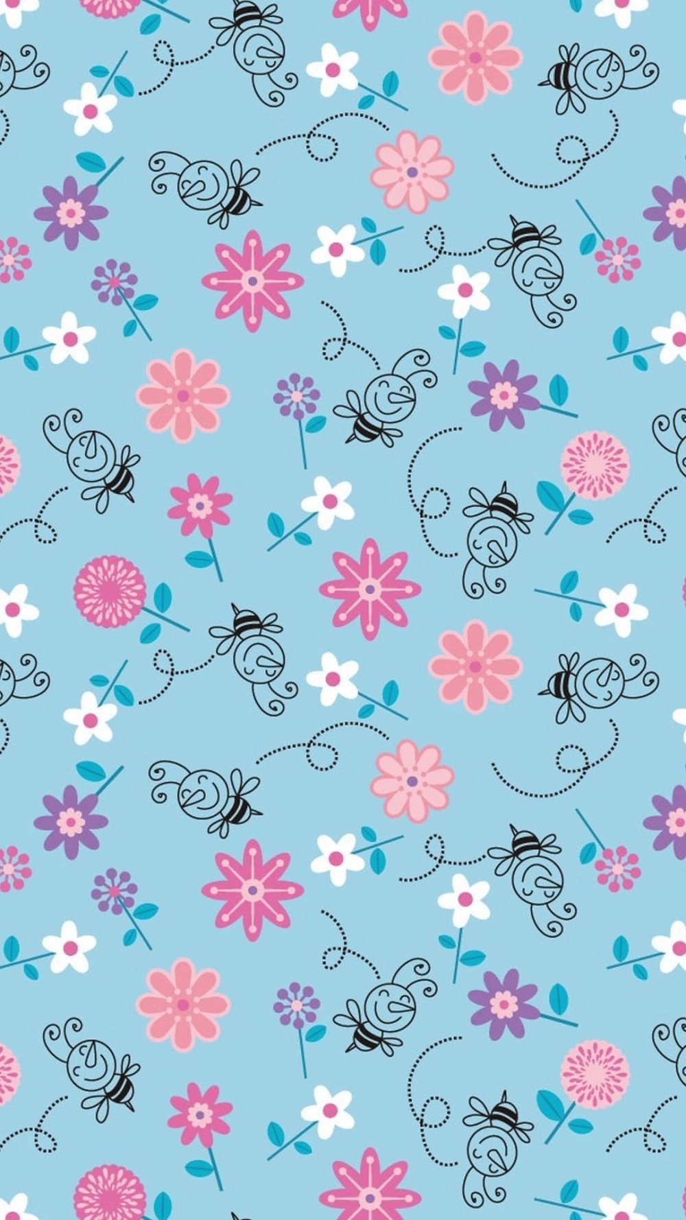 Tan chảy trái tim với mẫu background hoa nhí dễ thương