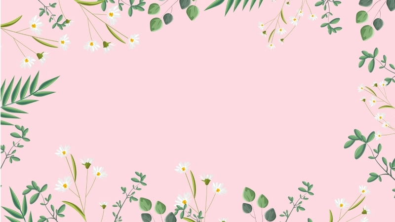 Nữ tính dịu dàng với background hoa nhí màu hồng phấn