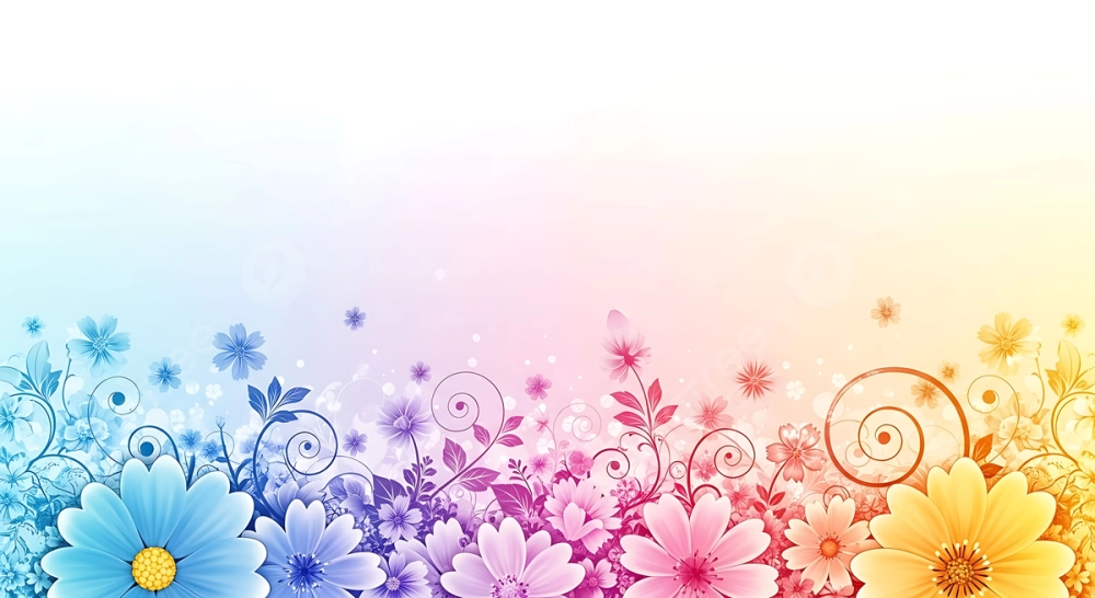 Ngọt ngào nhẹ nhàng với background hoa trừu tượng pastel