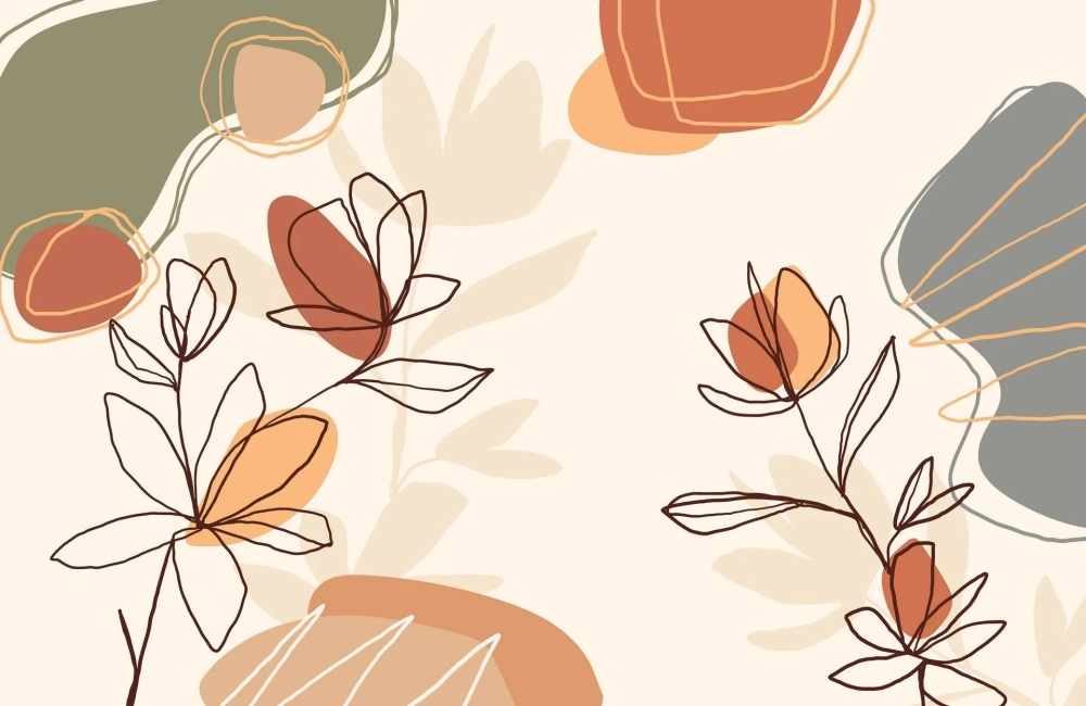 Hoài niệm một chút với background hoa trừu tượng vintage