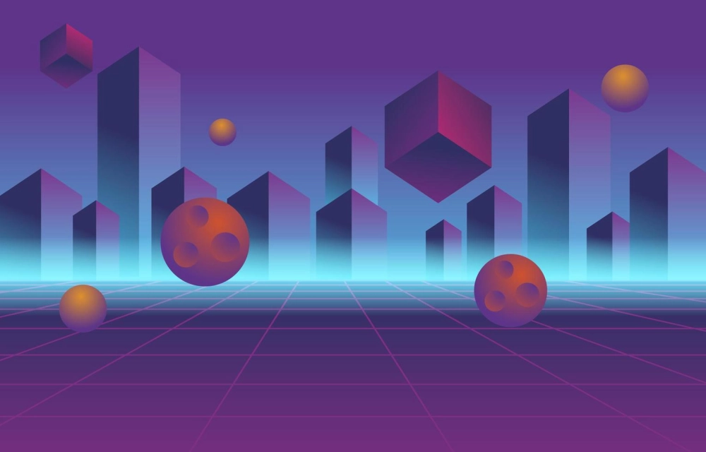 Dễ dàng chỉnh sửa với file background sự kiện retro future vector chuẩn