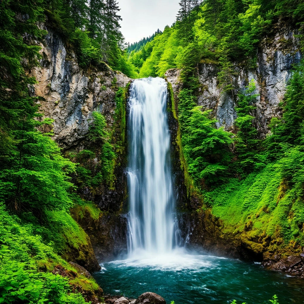 Sáng tạo background thác nước hùng vĩ nghệ thuật